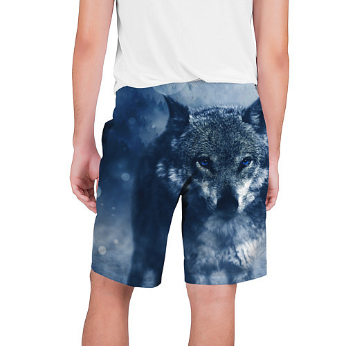 Мужские шорты Красивый волк / 3D-принт – фото 2