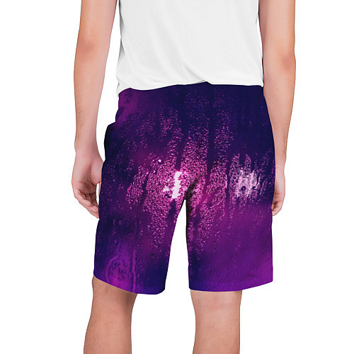 Мужские шорты Стекло дождь фиолетовый / 3D-принт – фото 2