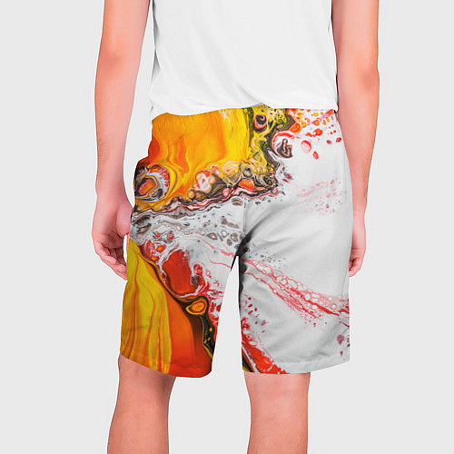 Мужские шорты Рисунок желтой краской / 3D-принт – фото 2
