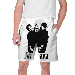 Шорты на шнурке мужские Nirvana Группа, цвет: 3D-принт