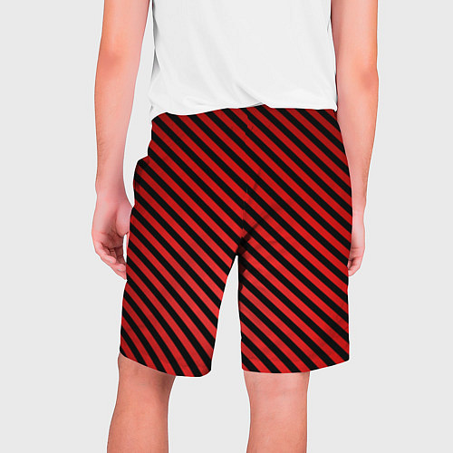 Мужские шорты Красные полосы / 3D-принт – фото 2