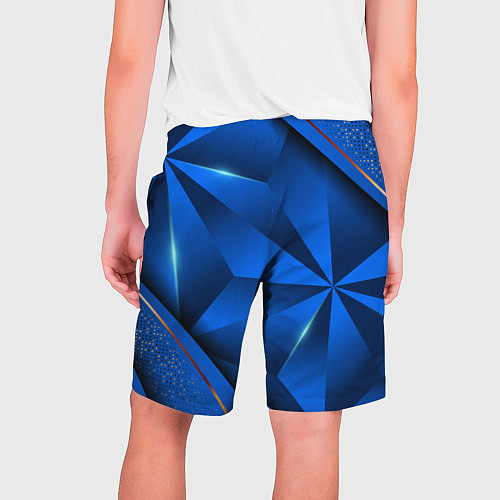 Мужские шорты 3D абстрактные фигуры BLUE / 3D-принт – фото 2