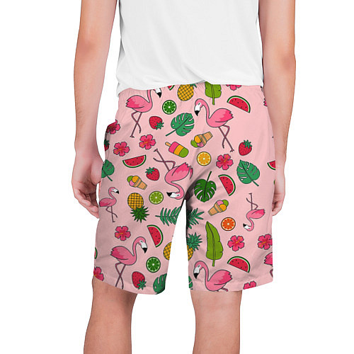 Мужские шорты Фламинго Лето / 3D-принт – фото 2