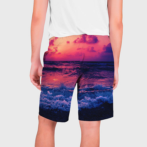 Мужские шорты Закат на берегу / 3D-принт – фото 2