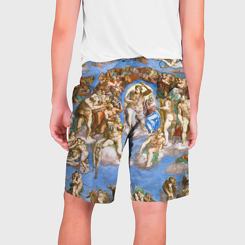 Мужские шорты Микеланджело страшный суд / 3D-принт – фото 2