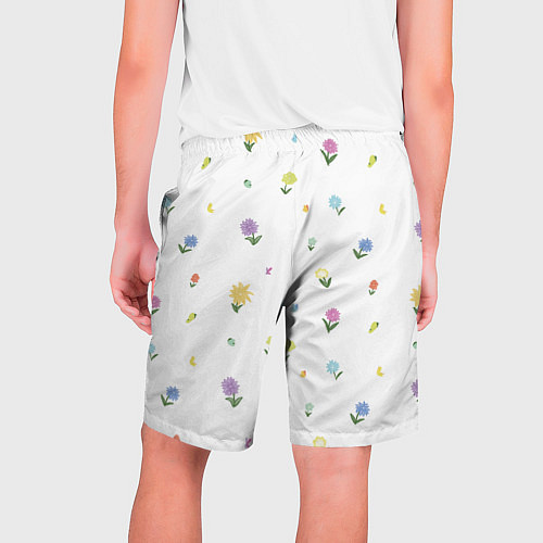 Мужские шорты Цветы и бабочки / 3D-принт – фото 2