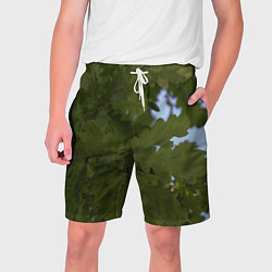 Шорты на шнурке мужские Летние дубы, цвет: 3D-принт