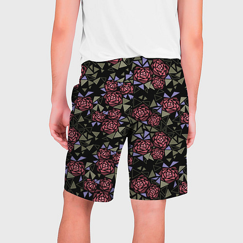 Мужские шорты Цветочная мозаика / 3D-принт – фото 2