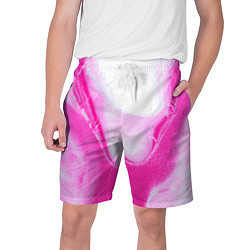 Шорты на шнурке мужские Жидкий пурпур, цвет: 3D-принт