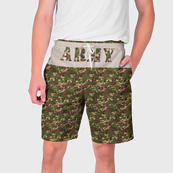 Шорты на шнурке мужские Армия, цвет: 3D-принт