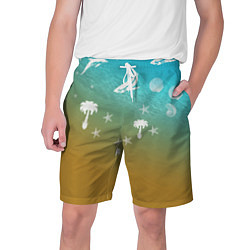 Шорты на шнурке мужские Морское ассорти, цвет: 3D-принт