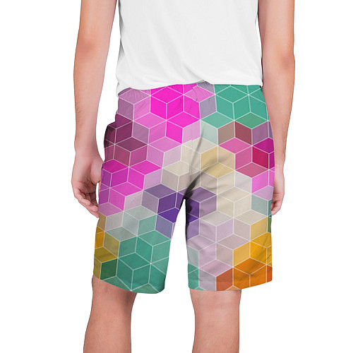 Мужские шорты Абстрактный разноцветный узор / 3D-принт – фото 2