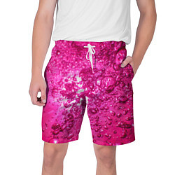 Шорты на шнурке мужские Розовые Пузырьки, цвет: 3D-принт