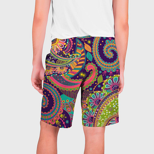 Мужские шорты Яркий красочный узор / 3D-принт – фото 2