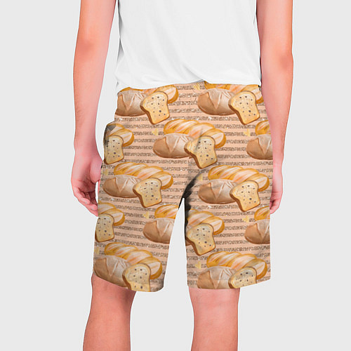 Мужские шорты Выпечка - хлеб и булочки / 3D-принт – фото 2