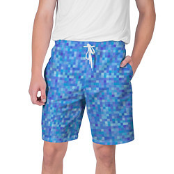 Мужские шорты Голубая пиксель абстракция