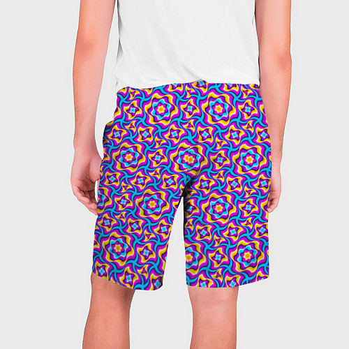 Мужские шорты Красочный фон с цветами / 3D-принт – фото 2
