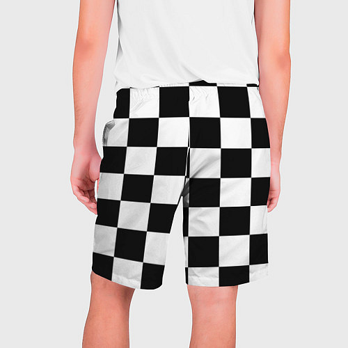 Мужские шорты Шахматная доска паттерн / 3D-принт – фото 2