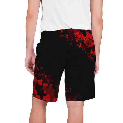 Мужские шорты TOYOTA MILITARY PIXEL BLACK RED / 3D-принт – фото 2