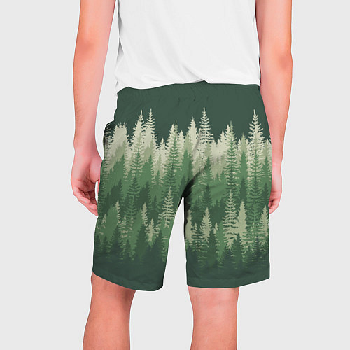 Мужские шорты Елки-палки, хвойный лес / 3D-принт – фото 2