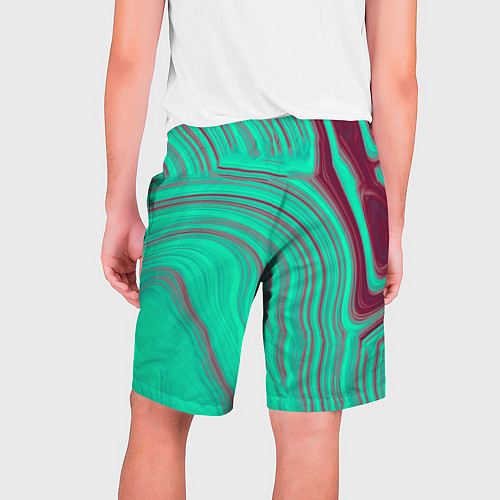 Мужские шорты Зеленый прилив / 3D-принт – фото 2