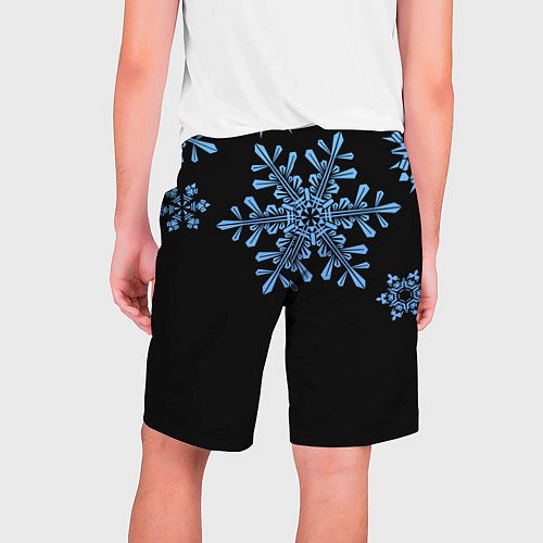 Мужские шорты Минималистичные Снежинки / 3D-принт – фото 2