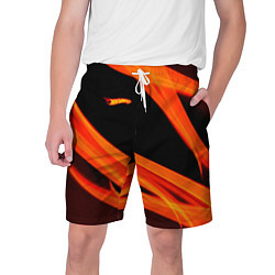 Шорты на шнурке мужские Hot Wheels Fire BackGround, цвет: 3D-принт