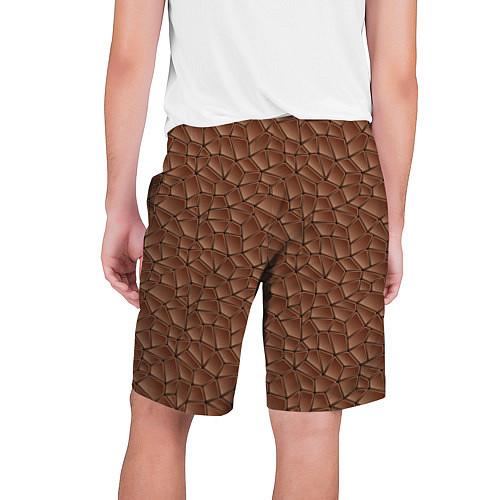 Мужские шорты Шоколадная Текстура / 3D-принт – фото 2