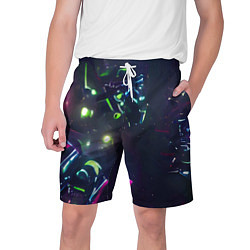 Шорты на шнурке мужские Космическая битва, цвет: 3D-принт