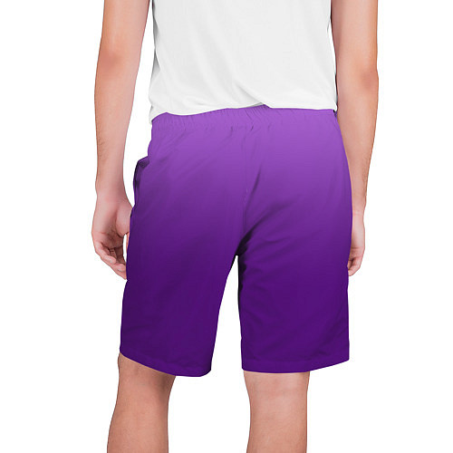 Мужские шорты Красивый фиолетовый градиент / 3D-принт – фото 2