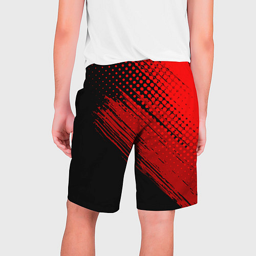 Мужские шорты Honda - Red texture / 3D-принт – фото 2