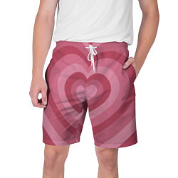 Шорты на шнурке мужские Сердца LOVE, цвет: 3D-принт