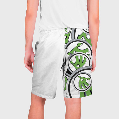 Мужские шорты Skoda Half Pattern Logo / 3D-принт – фото 2