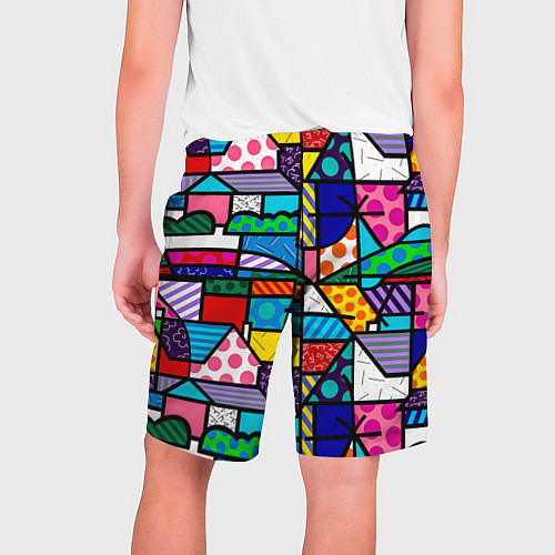 Мужские шорты Ромеро Бритто красочный узор / 3D-принт – фото 2