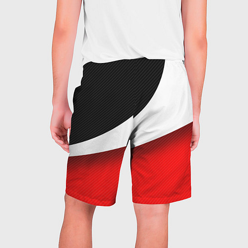 Мужские шорты MERCEDES BENZ КАРБОН И КРАСНАЯ ВОЛНА / 3D-принт – фото 2