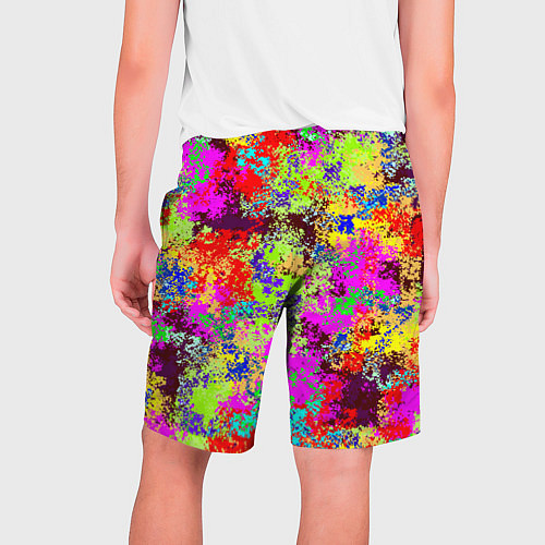 Мужские шорты Пиксельный камуфляж Токсик / 3D-принт – фото 2