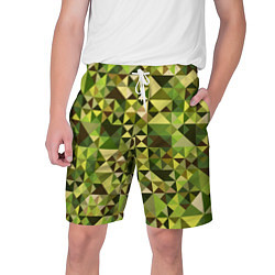 Шорты на шнурке мужские Камуфляж Призма - лес, цвет: 3D-принт