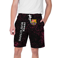 Шорты на шнурке мужские БАРСЕЛОНА Barcelona Sport - Потертости, цвет: 3D-принт