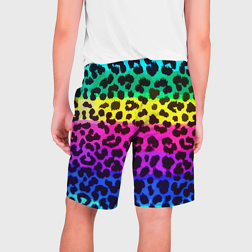 Мужские шорты Leopard Pattern Neon / 3D-принт – фото 2