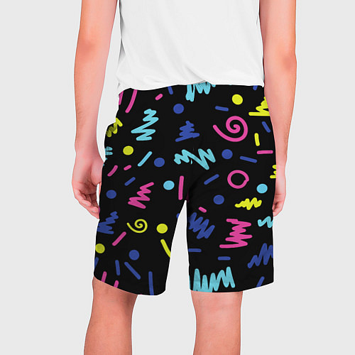 Мужские шорты Neon color pattern Fashion 2032 / 3D-принт – фото 2