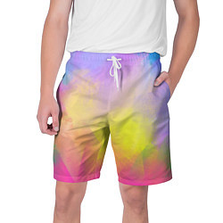 Шорты на шнурке мужские Красочный неон, цвет: 3D-принт