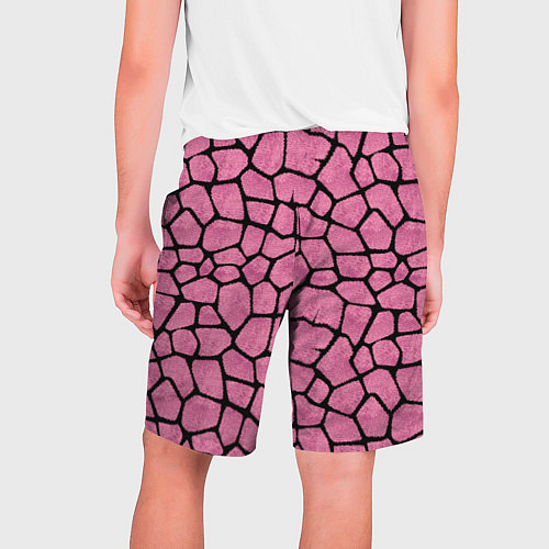 Мужские шорты Шерсть розового жирафа / 3D-принт – фото 2