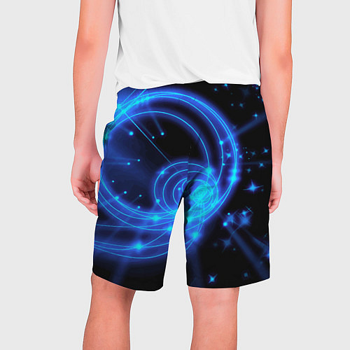 Мужские шорты Неоновый космос Neon space / 3D-принт – фото 2