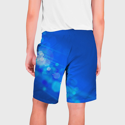 Мужские шорты Блики на синем фоне / 3D-принт – фото 2