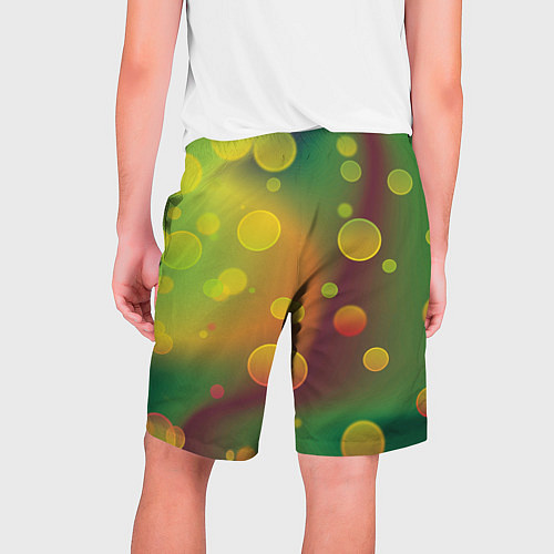 Мужские шорты Кружочки на разноцветном фоне / 3D-принт – фото 2