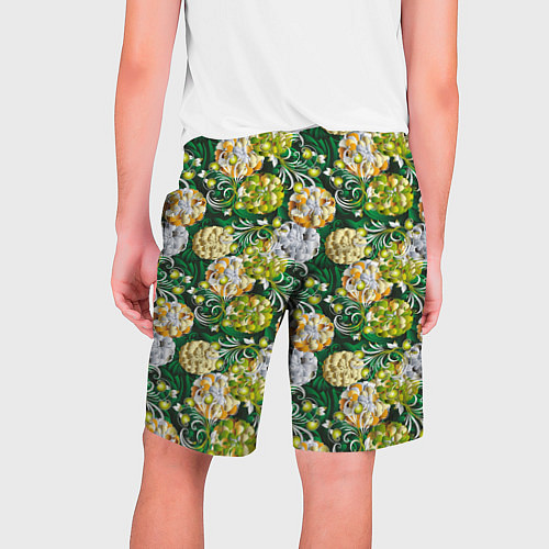 Мужские шорты Объемные цветы - паттерн / 3D-принт – фото 2