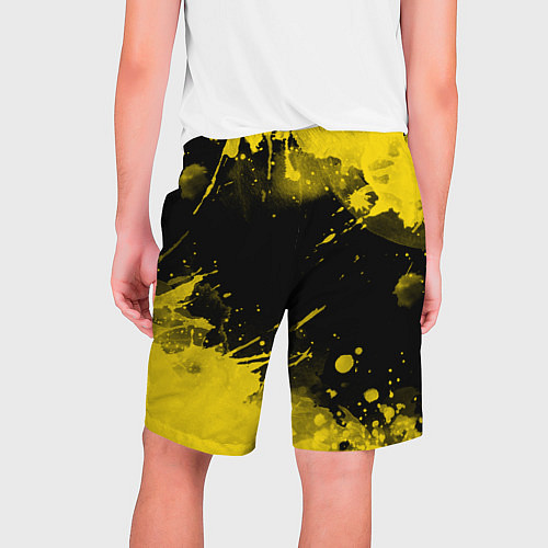 Мужские шорты СУБАРУ - SUBARU Желтые пятна / 3D-принт – фото 2