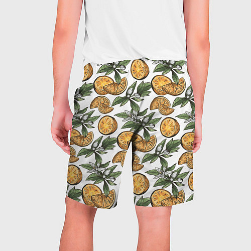 Мужские шорты Узор из тропических апельсинов / 3D-принт – фото 2