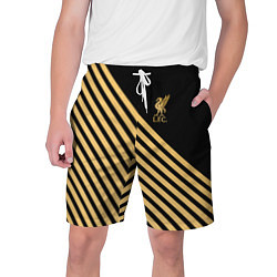Шорты на шнурке мужские Liverpool ливерпуль полосы, цвет: 3D-принт