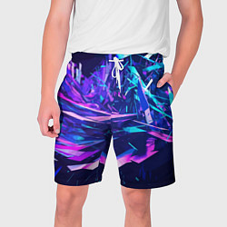 Мужские шорты Абстрактная неоновая композиция Abstract neon comp